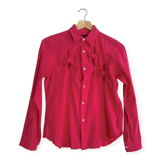 COMME des GARCONS‎ Cut Off Knot Design Long Sleeve Shirt, Size S - Picture 1 of 14